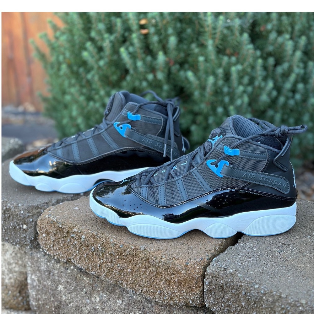 Jordan 6 Rings Anthracite University Blue Mens Shoes Size 11 Great Condition